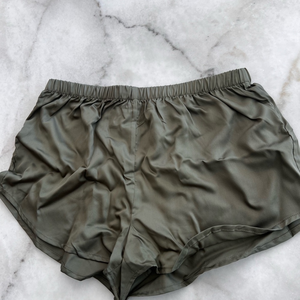 Ettitude Sateen Shortie and Cami in Moss - Picture 3 of 4